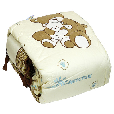 Комплект для сна "Бурый мишка" Бампер, одеяло, простыня, подушка, наволочка инфо 2008j.